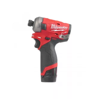   MILWAUKEE Akumulátorový rázový uťahovák M12 FQID-202 x 1/4" HEX (2 x 2,0 Ah batéria + nabíjačka)