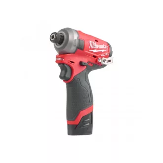   MILWAUKEE Akumulátorový rázový uťahovák M12 FQID-202 x 1/4" HEX (2 x 2,0 Ah batéria + nabíjačka)