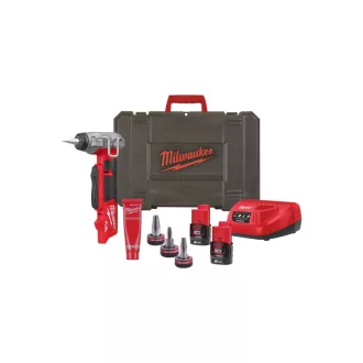   MILWAUKEE Akumulátorový expandér rúr M12 FPXP-I10202C (2 x 2,0 Ah batérie + nabíjačka)