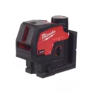 Bezdrôtový krížový a bodový laser MILWAUKEE M12 CLLP-301C (1 x 3,0 Ah batéria + USB nabíjací kábel)