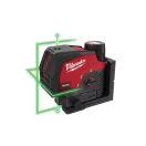 Bezdrôtový krížový a bodový laser MILWAUKEE M12 CLLP-301C (1 x 3,0 Ah batéria + USB nabíjací kábel)