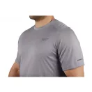 Technické tričko MILWAUKEE s krátkym rukávom sivá WWSSG-L WORKSKIN™