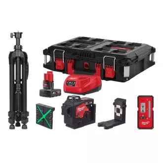   MILWAUKEE Akumulátorová 3-rovinová laserová súprava M12 3PLKIT-401P (1 x 4,0 Ah batéria + nabíjačka)