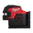 MILWAUKEE Krížový a bodový laserový samonastavovací krížový a bodový laser zelenej farby M12 CLL4P-0C (bez batérie + nabíjačky)