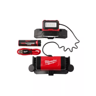   MILWAUKEE Nabíjacia čelovka pre prilbu BOLT L4 BOLTHL-301 (1 x 3,0 Ah batéria + USB nabíjací kábel)