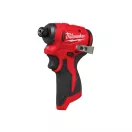 MILWAUKEE Akumulátorový rázový utahovák 1/4" HEX M12 BLIDRC-0 124 Nm (bez akumulátora a nabíjačky)