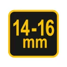 VOREL Ohybačka pre betónovú oceľ 14-16 mm 25 x 16 x 6 mm