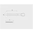 Silný T prvok CELO BTL do sadrokartónu + metrická skrutka M5 x 62 (4 ks)