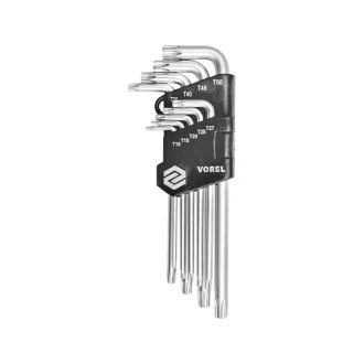 Sada kľúčov VOREL Torx 9 dielov T10-T50 CrV