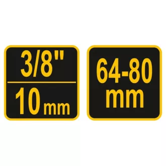   VOREL Kľúč na demontáž olejového filtra nastaviteľný 64 - 80 mm