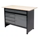 VOREL Pracovný stôl so skriňou 5 zásuvkový 1 dverový 1160 x 600 x 840 mm