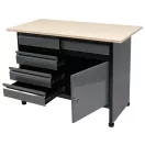 VOREL Pracovný stôl so skriňou 5 zásuvkový 1 dverový 1160 x 600 x 840 mm