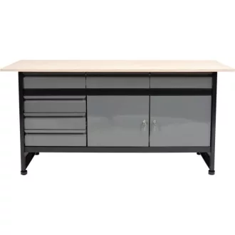   VOREL Skriňový pracovný stôl so 4 zásuvkami a 2 dvierkami 1700 x 600 x 840 mm