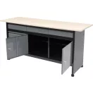 VOREL Skriňový pracovný stôl so 4 zásuvkami a 2 dvierkami 1700 x 600 x 840 mm