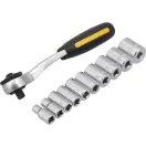 VOREL Sada nástrčných kľúčov 11 dielov 1/4" 5-14 mm CrV