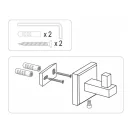 WALL Nástenný vešiak Quad Chrome