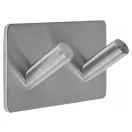 NÁSTENNÝ Nástenný vešiak samolepiaci dvojitý Steely