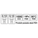 FALA Flexibilná spojovacia rúrka 1/2" x 1/2" 1000 mm vnútorná-vnútorná