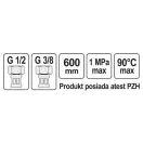 FALA Flexibilná pripojovacia hadica 1/2" x 3/8" 600 mm vnútorná-vnútorná