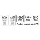 FALA Flexibilná pripojovacia hadica 1/2" x 3/8" 1000 mm vnútorná-vnútorná