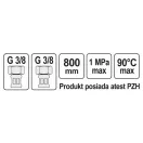 FALA Flexibilná pripojovacia hadica 3/8" x 3/8" 800 mm vnútorná-vnútorná
