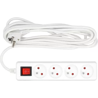  VOREL Elektrická predlžovacia šnúra so 4-rozvodným vypínačom