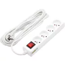 VOREL Elektrická predlžovacia šnúra so 4-rozvodným vypínačom