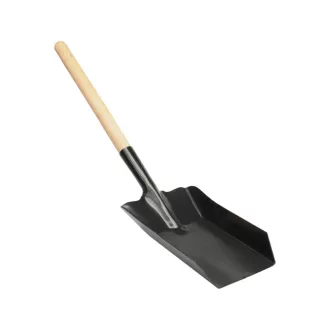   VOREL Lopata na uhlie 500 x 195 x 110 mm s krátkou drevenou rukoväťou