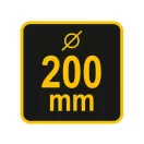 VOREL Kefa na čistenie komínov s guľôčkou 200 mm