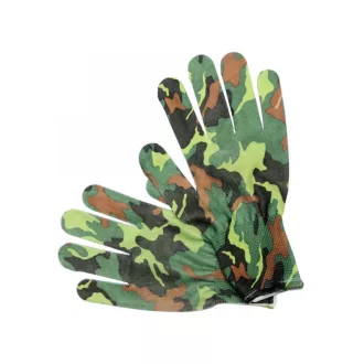   Záhradnícke rukavice FLO so vzorom zeleného poľa veľkosť 8