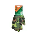 Záhradnícke rukavice FLO so vzorom zeleného poľa veľkosť 8