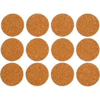   VOREL Samolepiaca nábytková podložka na nohy okrúhly korok 28 mm (12 ks)