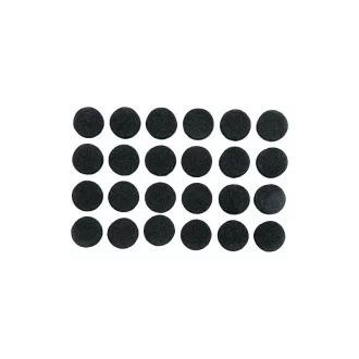   VOREL Samolepiaca protišmyková nábytková podložka pod nohy okrúhla čierna 10 mm (24 ks)