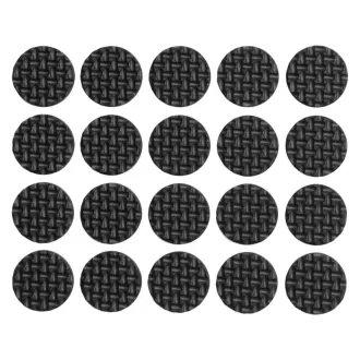   VOREL Samolepiaca protišmyková nábytková podložka pod nohy okrúhla čierna 20 mm (20 ks)