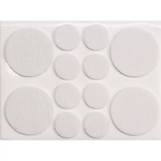   VOREL Samolepiaca protišmyková nábytková podložka pod nohy okrúhla biela sada 12 kusov 20-38 mm