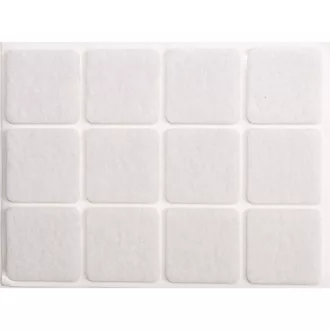   VOREL Samolepiaca protišmyková nábytková podložka na nohy štvorcová biela 28 x 28 mm (12 ks)