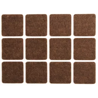   VOREL Samolepiaca protišmyková nábytková podložka na nohy štvorcová hnedá 28 x 28 mm (20 ks)