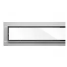 FALA Sprchový odtok 600 mm Biele sklo inox