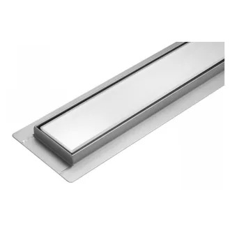 FALA Sprchový odtok 900 mm Biele sklo inox