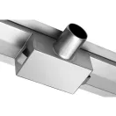 FALA Sprchový odtok 600 mm Čierne sklo inox
