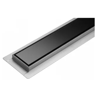 FALA Sprchový odtok 900 mm Black Glass inox