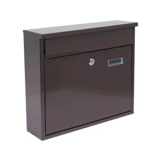   VOREL Poštová schránka hnedá s 2 kľúčmi 310 x 360 x 100 mm