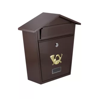 VOREL Poštová schránka hnedá 380 x 320 x 105 mm