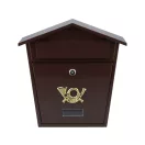 VOREL Poštová schránka hnedá 380 x 320 x 105 mm