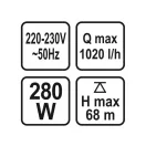 STHOR Elektrické ponorné čerpadlo 280W