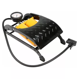 VOREL Nožná pumpa s dvojvalcovým manometrom