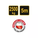VOREL Ťažné lano 2500 kg s titánovými sponami