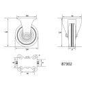 VOREL Priemyselné koleso Pevná vidlica 100 mm 60 kg