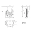 VOREL Priemyselné koleso Pevná vidlica 200 mm 150 kg