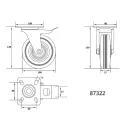 VOREL Priemyselné koleso s otočnou brzdou vidlice 100 mm 60 kg